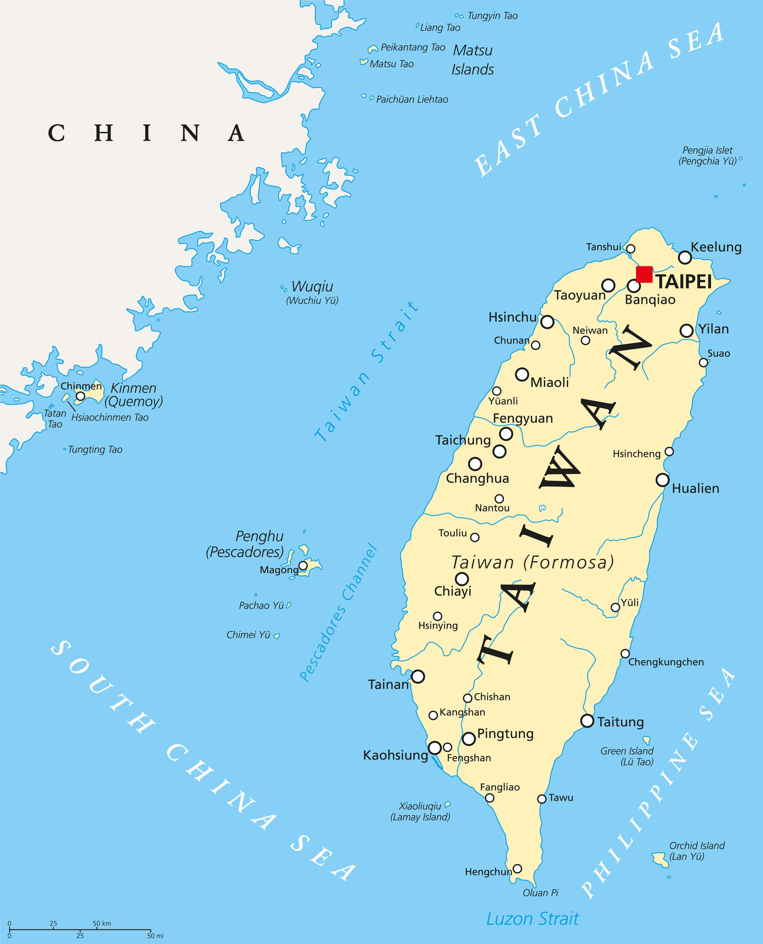 Taiwan Map Taiwan Map